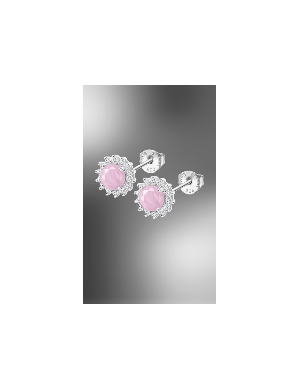 Lotus Silver Pendiente Sra Roseton Rosa