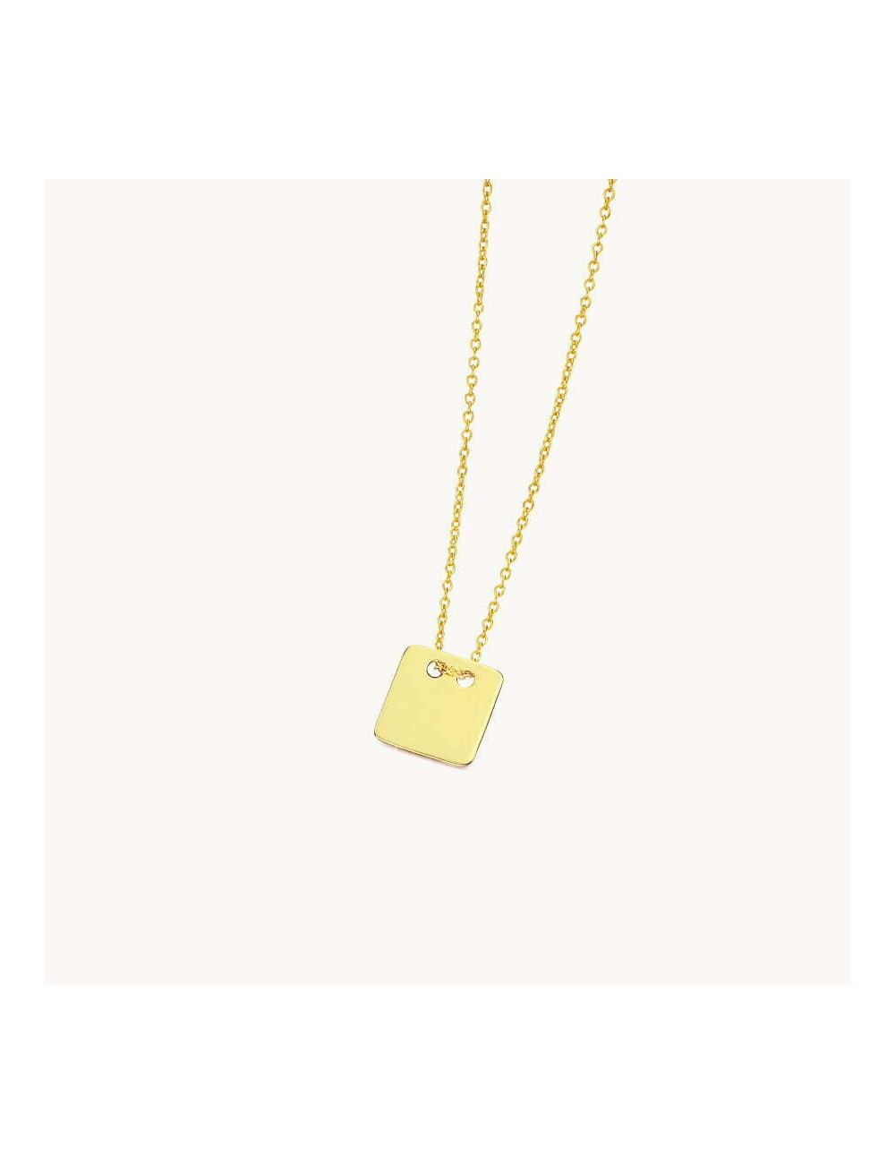 Colgante Psada Oro Chapa Cuadrada