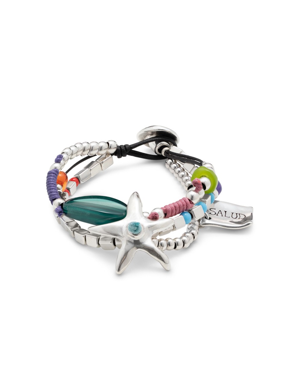 Pulsera Estrella-P-Verde Bol/Cuadra