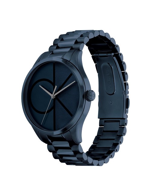 Reloj Cadena Acero Azul/Negra Esf Igual