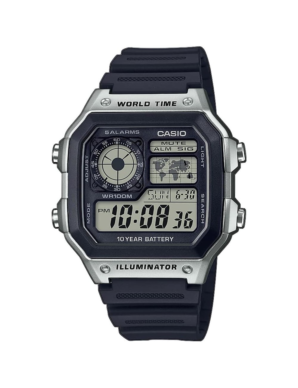 Reloj Casio Illuminator World Time Ae-1200Wh-1Cvef