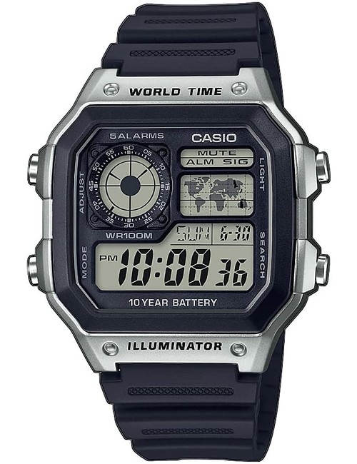 Reloj Casio Illuminator World Time Ae-1200Wh-1Cvef