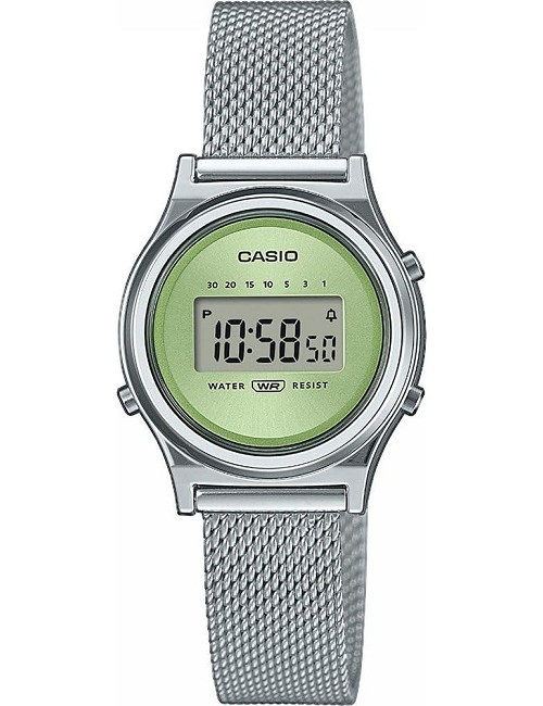 Reloj Digital Verde de Estilo Vintage Casio con Correa de Malla  La700Wem-3Aef