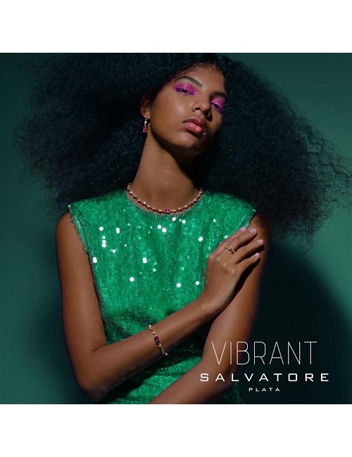 Pulsera Plata Chapado Doradocirconitas Multicolor