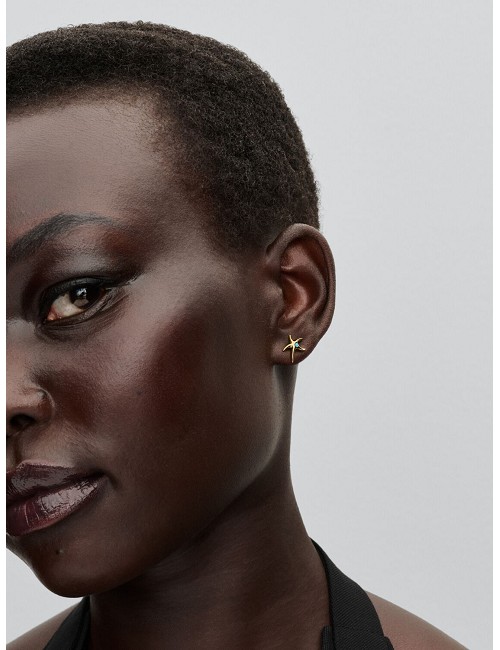 Pendiente de Botón Estrella de Mar