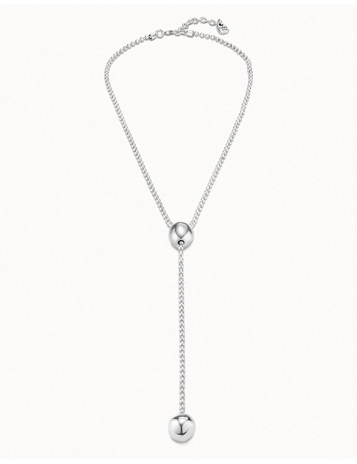 Colgante Largo En Metal Chapado Plata