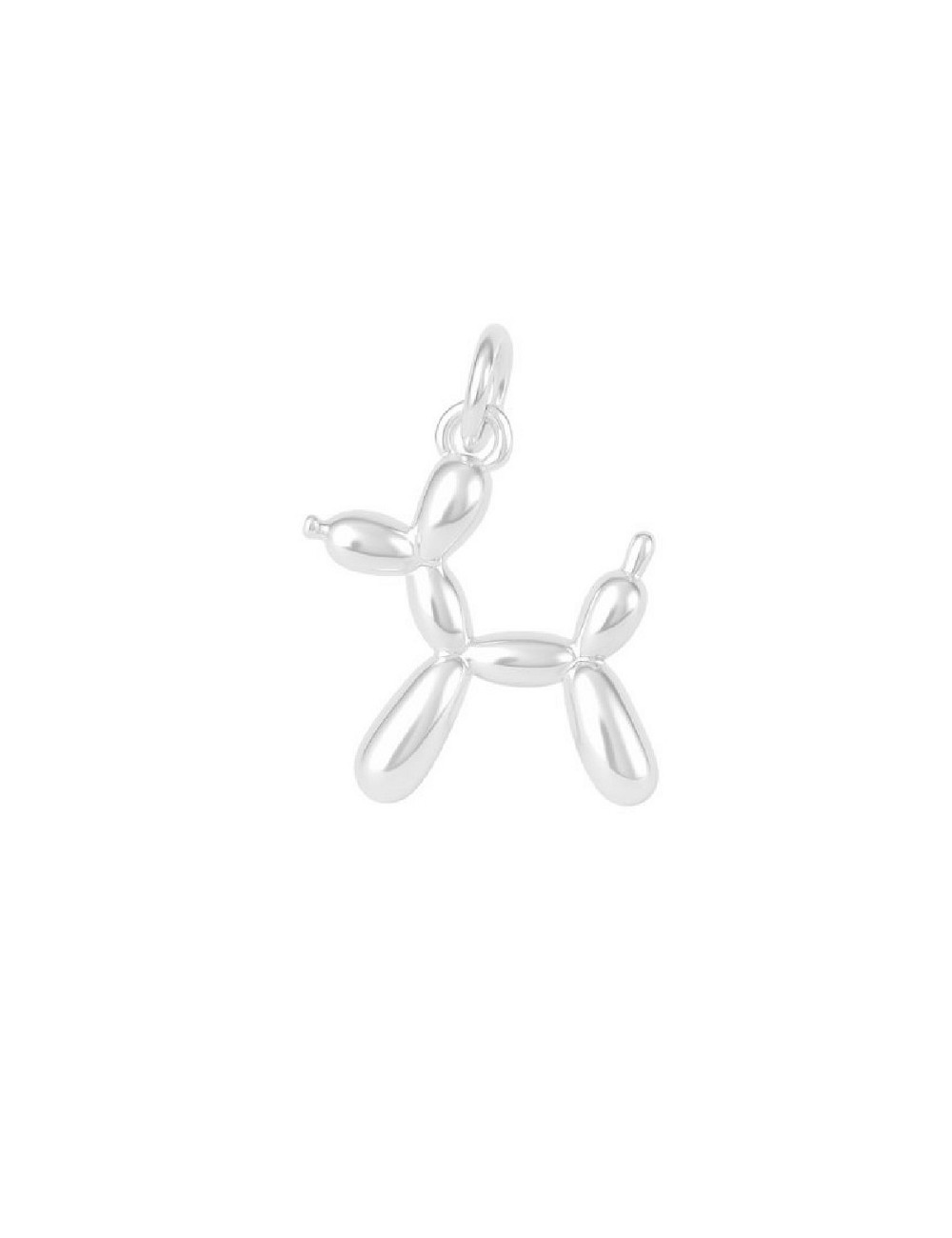 Colgante Plata Perro Globo