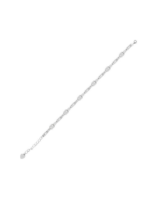 Pulsera Plata Rodiada