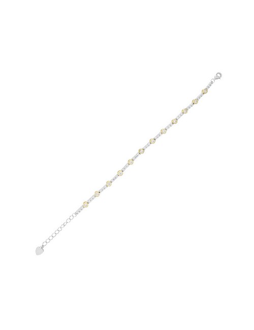 Pulsera Plata Rodiada