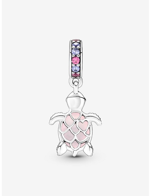 Charm Colgante Tortuga Marina de Cristal de Murano Rosa