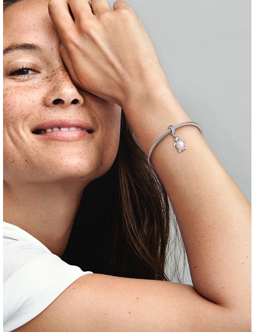 Charm Colgante Tortuga Marina de Cristal de Murano Rosa