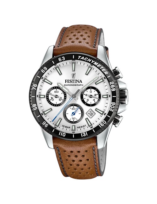 Festina Caballero Crono Esfera Plata