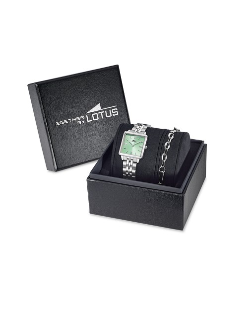 Reloj de Mujer 19010/4 Old Money En Acero Plateado con Pulsera de Acero de Regalo