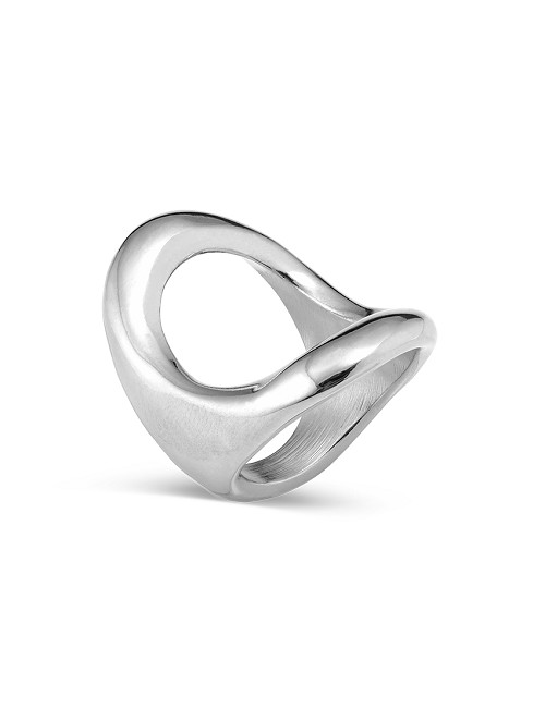 Anillo de Aleación de Metales Bañados En Plata de Ley