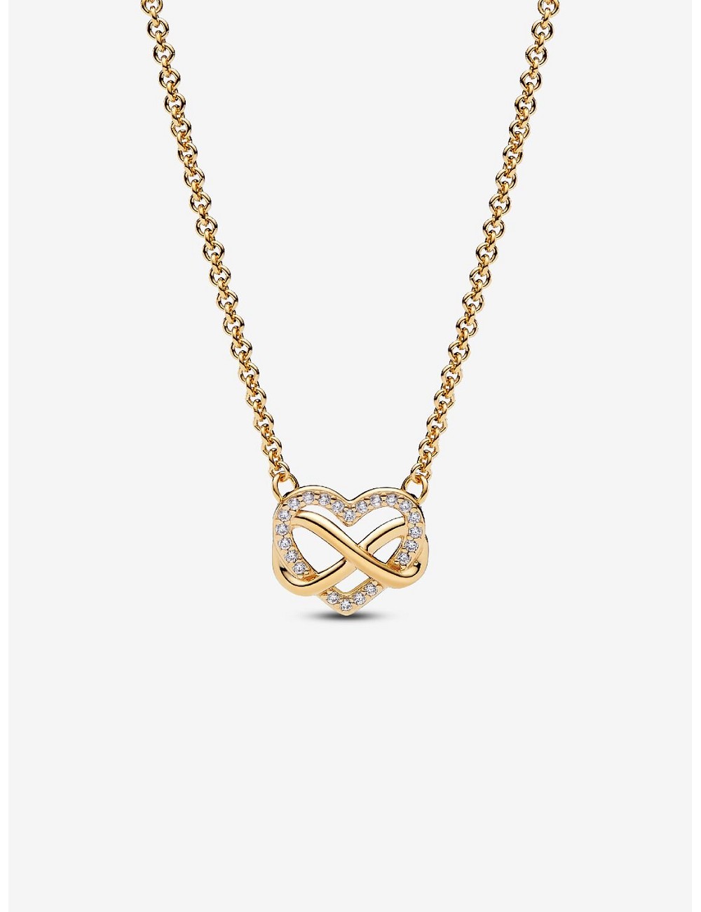 Collar Corazón Infinito Brillante