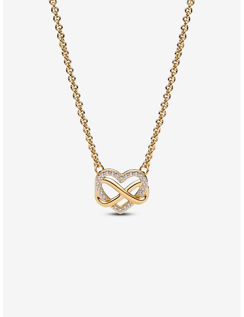 Collar Corazón Infinito Brillante