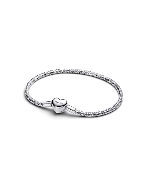 Faceted Snake Chain Sterling Silver Bracelet With Engravable Heart Clasp