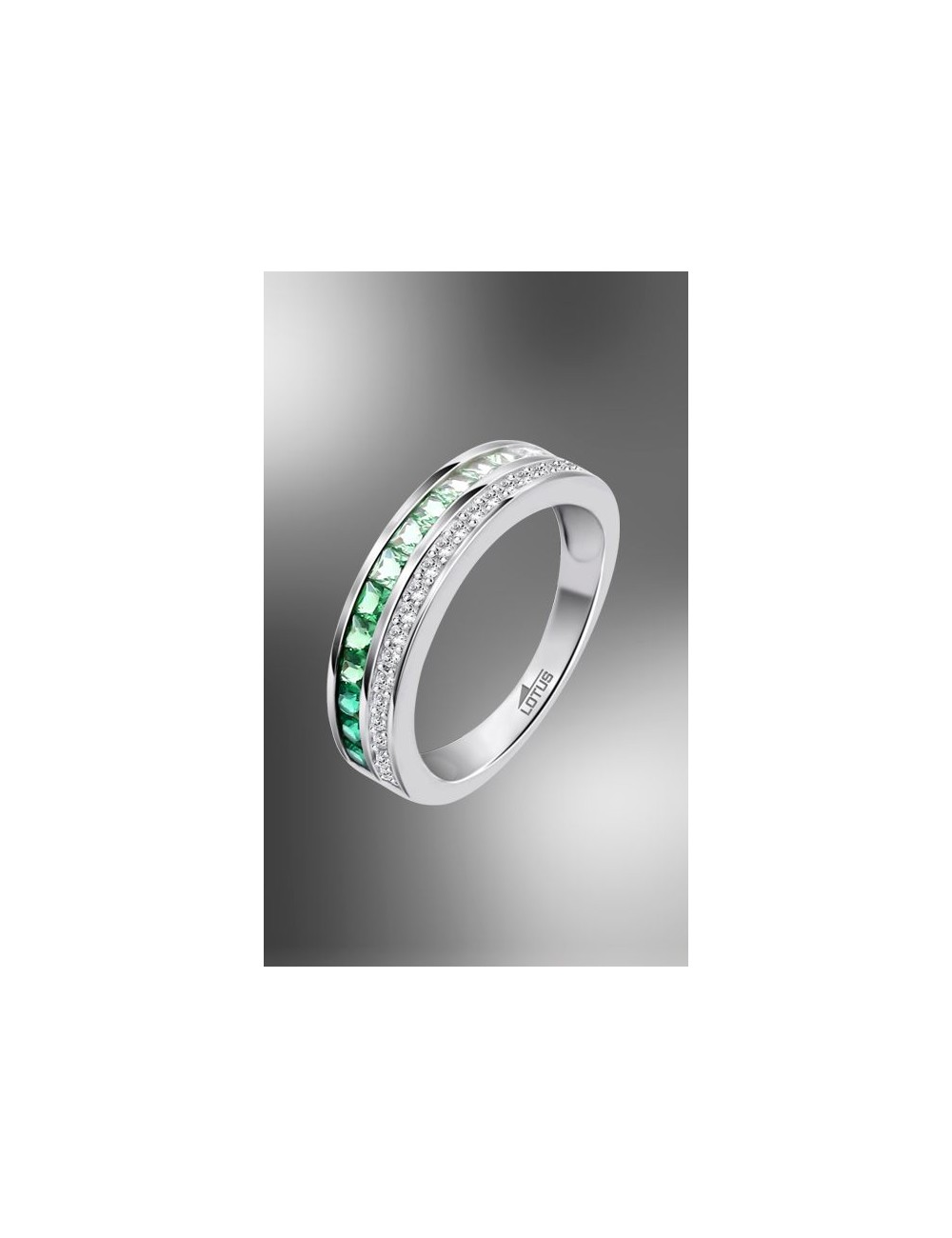 Lotus Silver Anillo Sra. Circ. Verde. Blanc