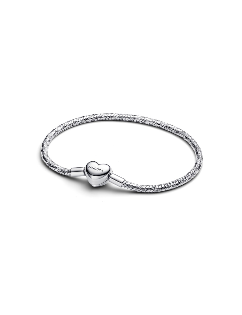 Faceted Snake Chain Sterling Silver Bracelet With Engravable Heart Clasp