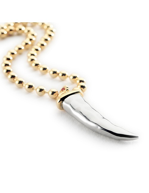 Collar Largo Be Dorado Cuerno