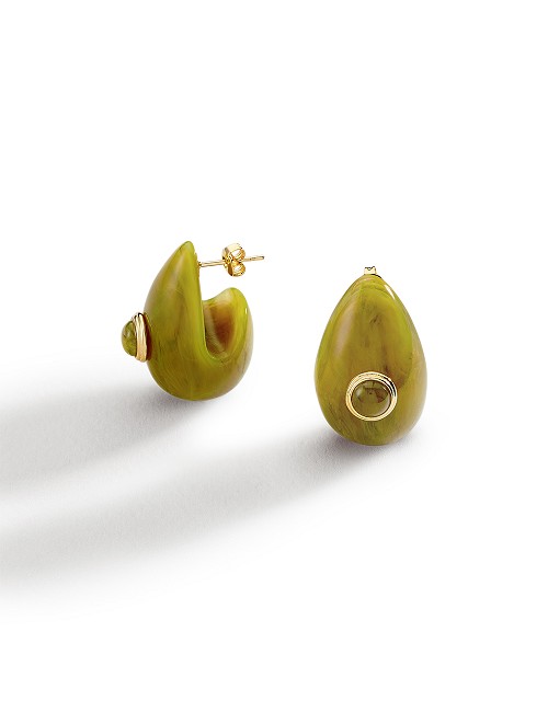 Pendientes Largos Ear2Be Caqui