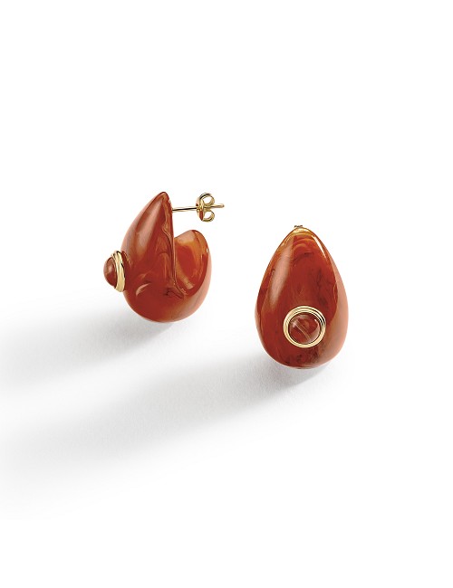 Pendientes Largos Ear2Be Rojo