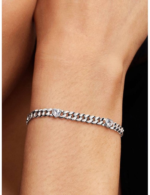 Pulsera de Cadena Cubana Corazón