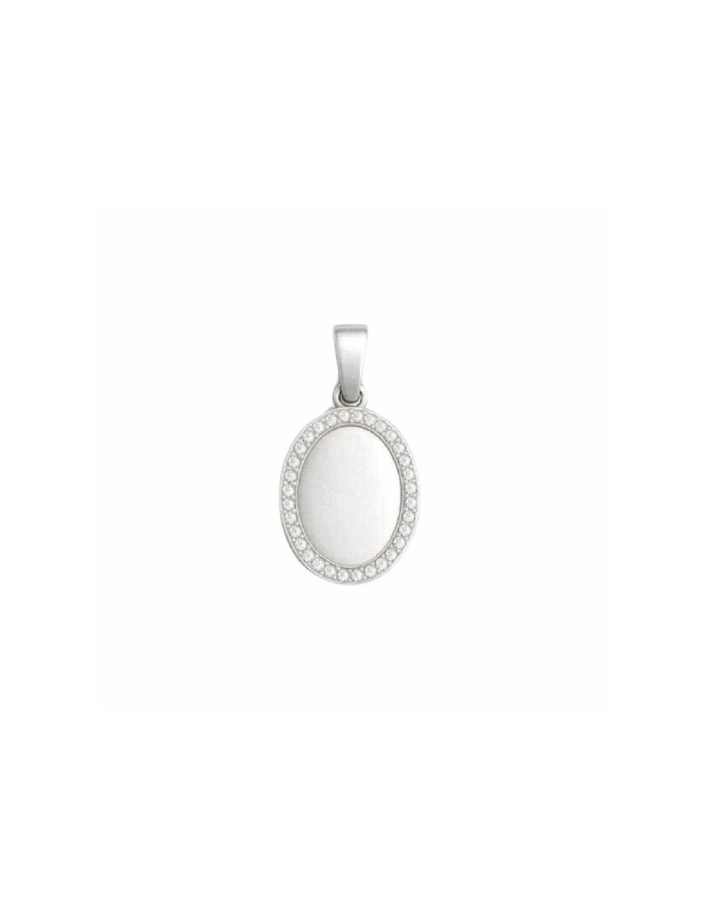 Colgante Plata Oval 12 mm