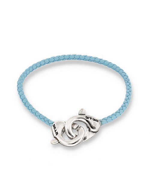 Pulsera de Cuero Azul de Mujer