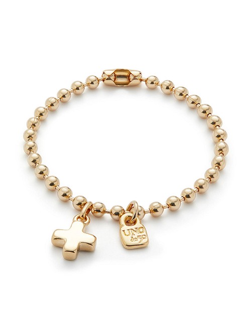 Pulsera de Cadena con Charm Cruz En Oro