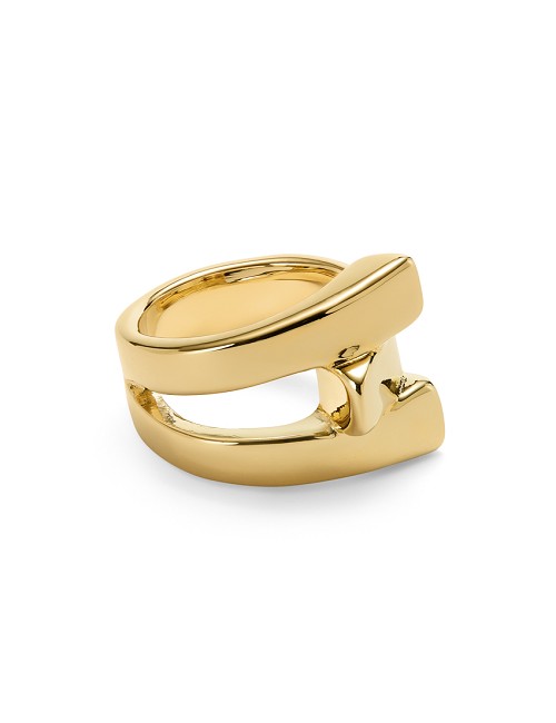 Anillo de Aleación de Metales Bañada En Oro de 18K