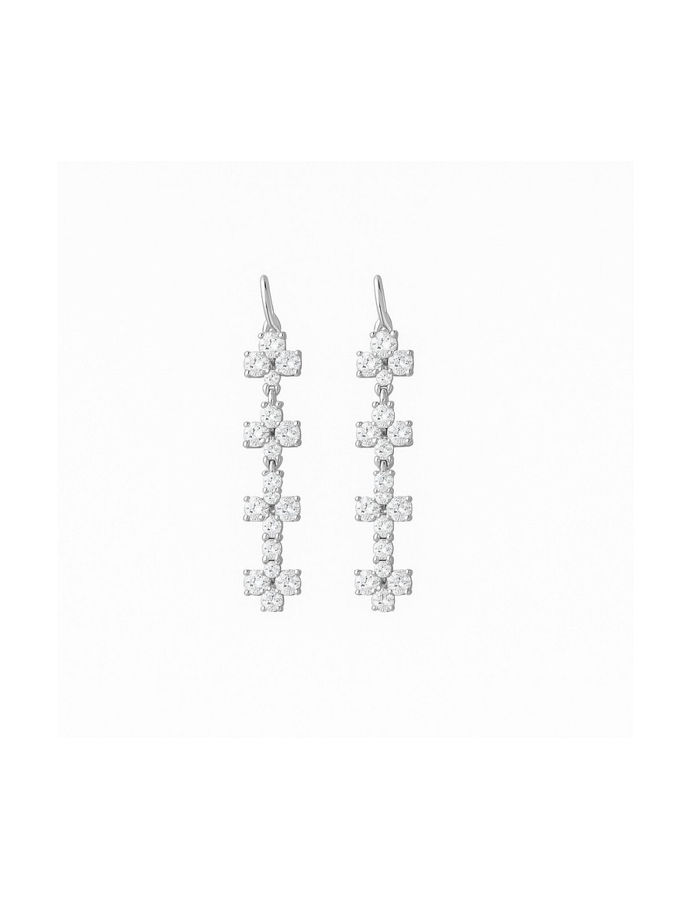 Pendiente Plata Rodio