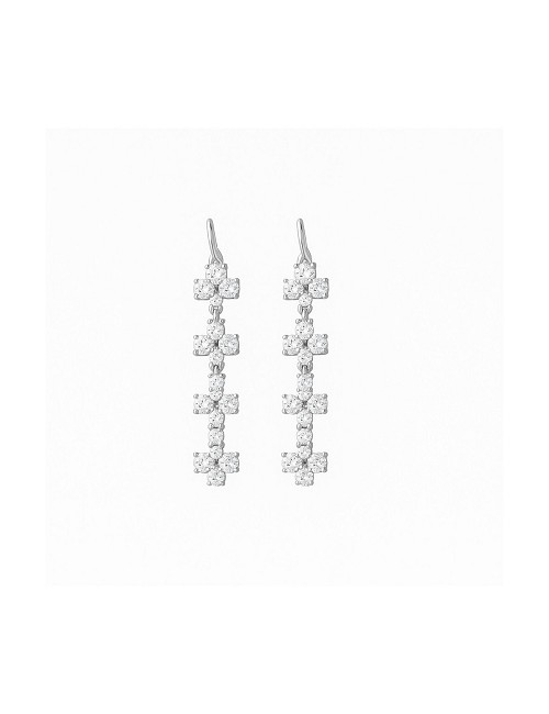 Pendiente Plata Rodio