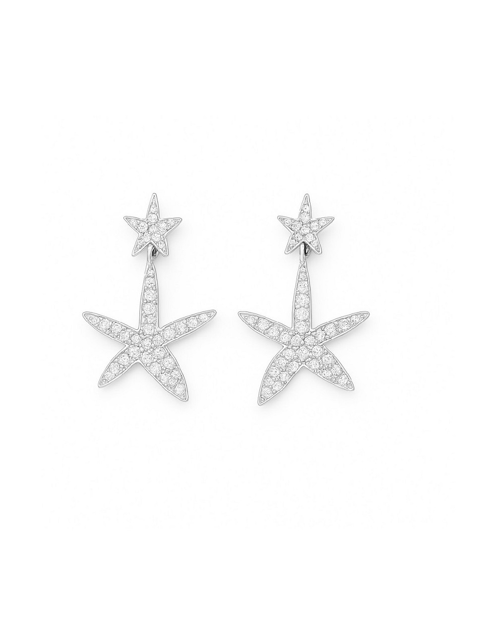 Pendiente Plata Rodiada