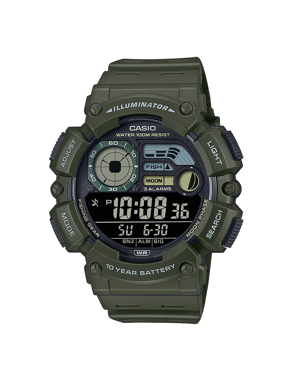 Reloj Casio Digital Caucho Verde