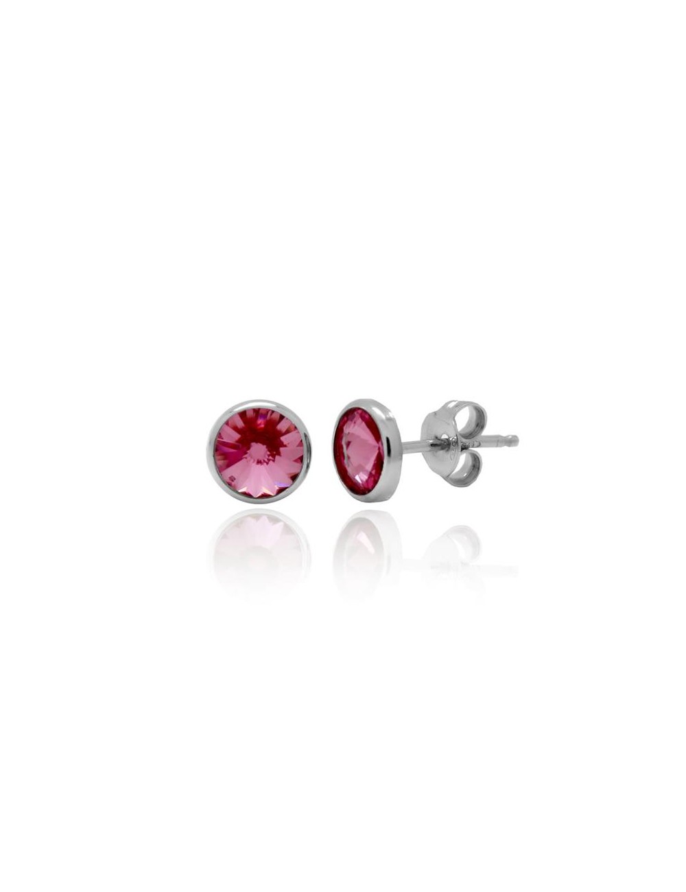 Pendientes Redondos Rose de Basic En Pla