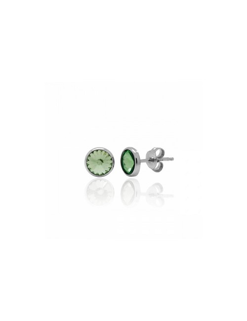 Pendientes Redondos Peridot En Basic