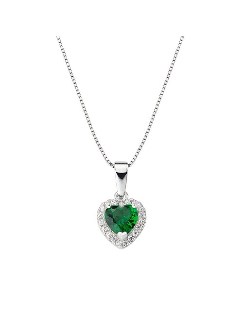 Gargantilla Corazon Cristal Verde