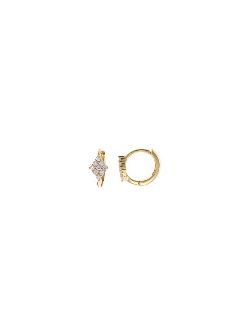 Pendientes Plata Aro Chapado con Circonitas