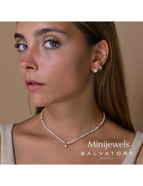Pendientes Plata Aro Chapado con Circonitas