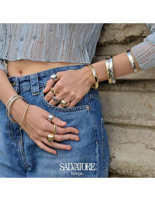 Pulsera Plata Rodio Tubo