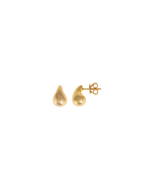 Pendiente Plata Chapa. Gota Lisa