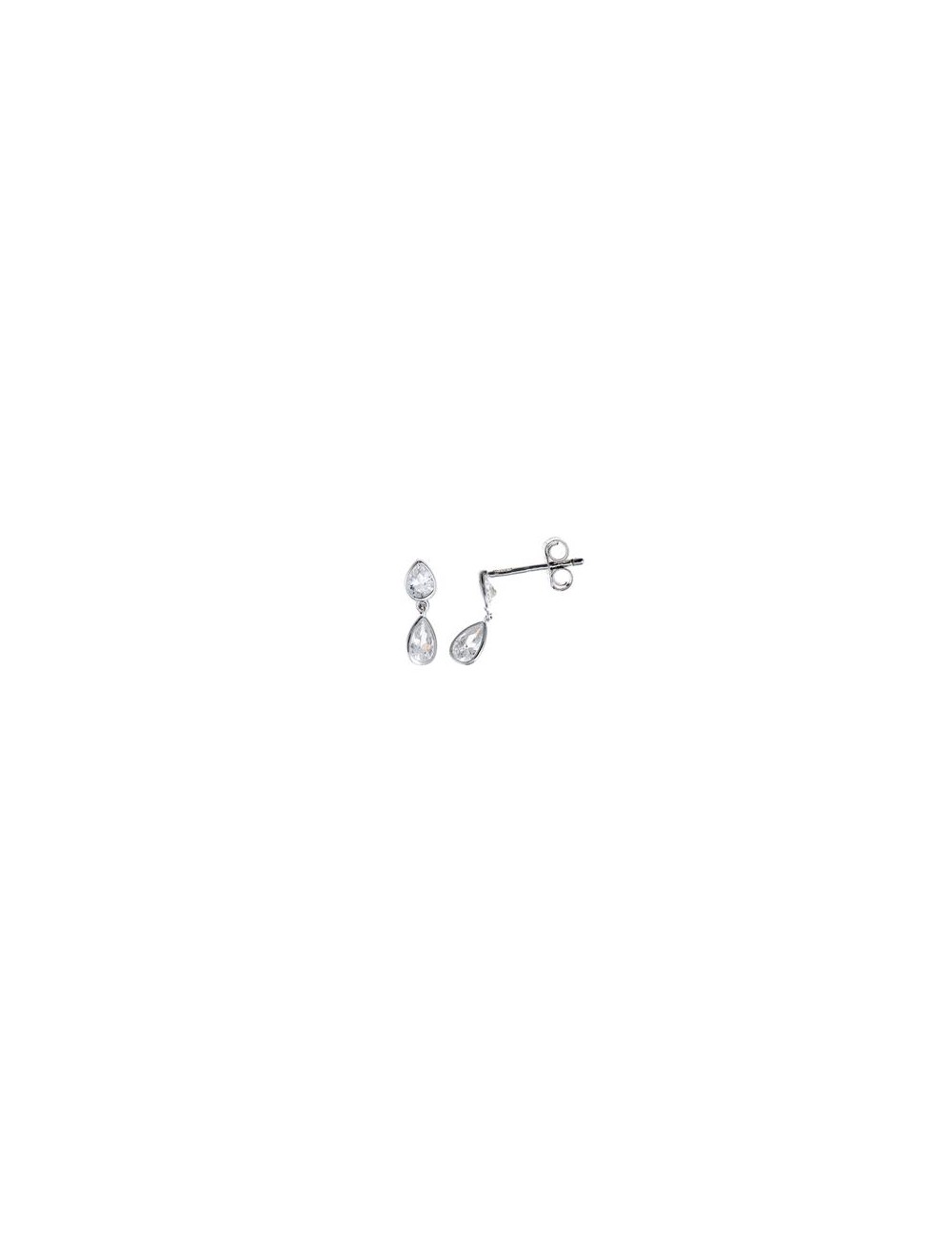 Pendientes Plata Rodio Circo. Peras