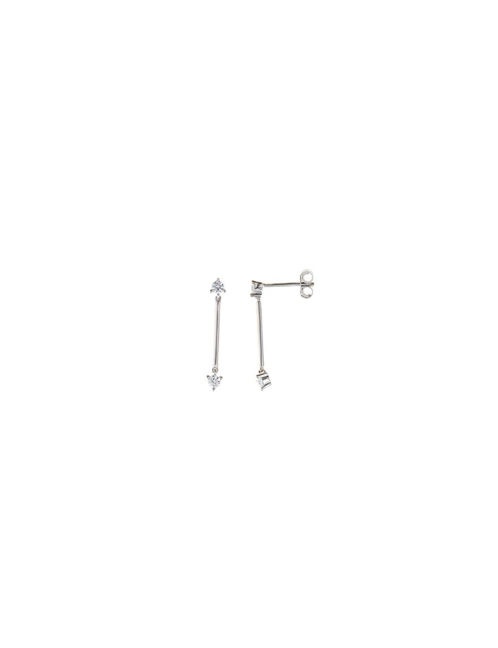 Pendientes Plata Rodio Barras Circo.