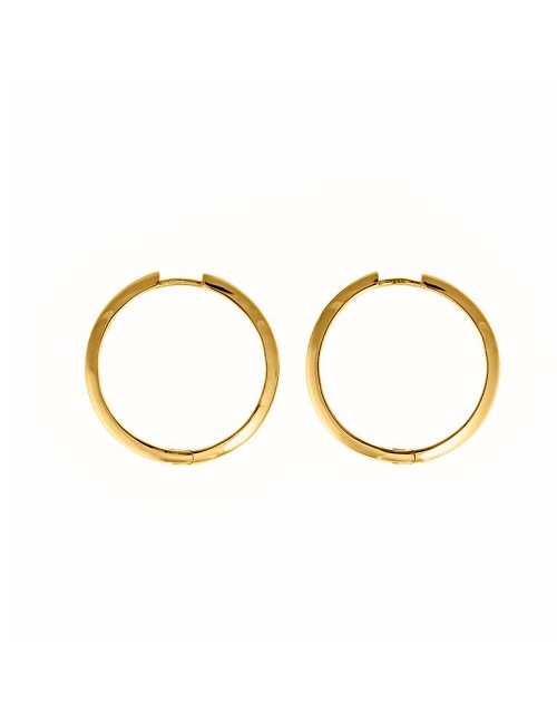 Pendientes Plata Chapa. Aro Tubo Plano