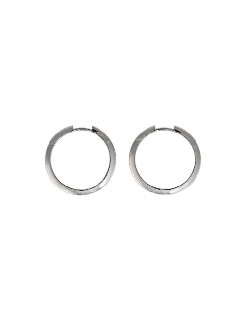 Pendientes Plata Rodio Aro Tubo Plano