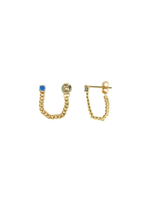 Pendientes Plata Chapa. Circo Azul