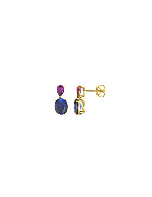 Pendientes Plata Chapa. Rubi Pera
