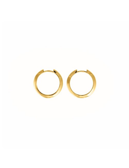 Pendientes Plata Chapa Aro Tubo Plano