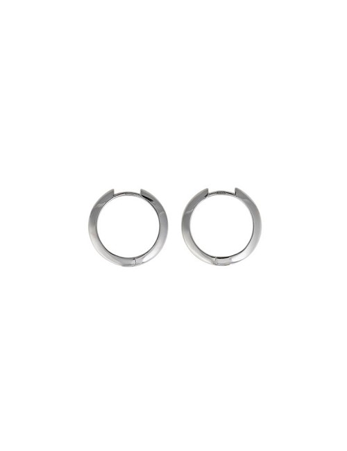 Pendientes Plata Rodio Aro Tubo Plano